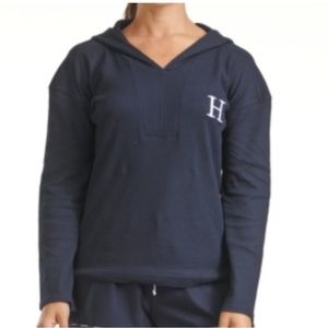Tommy Hilfiger women’s waffle knit lounge wear hooded top
